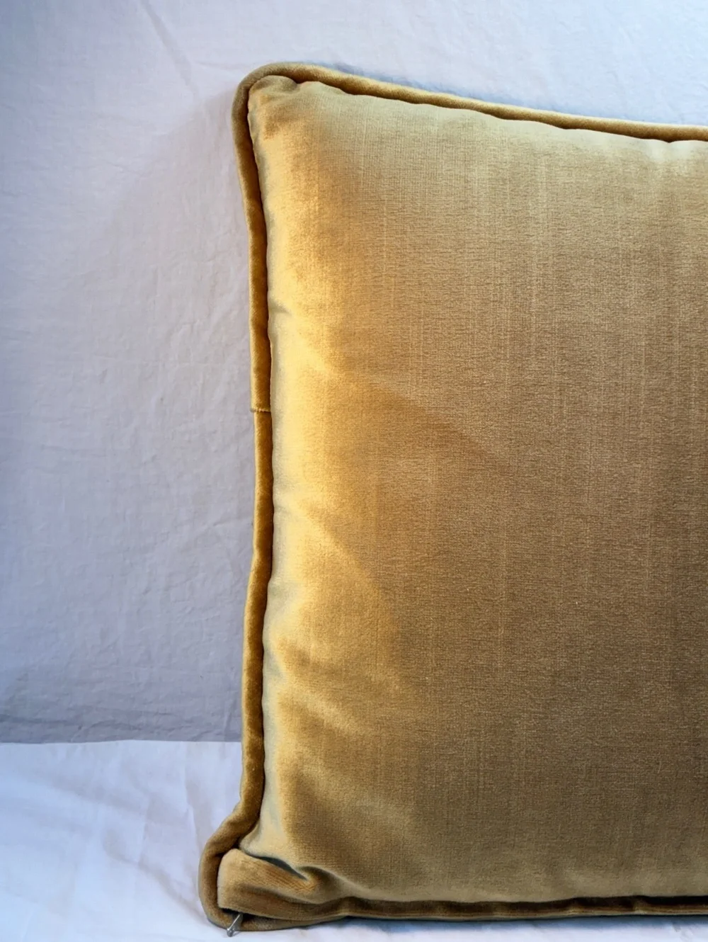 Gold Velvet vintage Throw Pillow